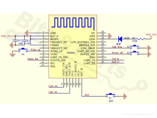 Bluetooth/BT module BT12 dual-mode serial port BLE4.0